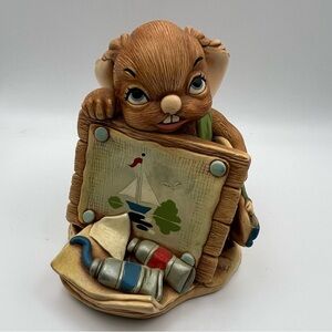 Pendelfin Studio Stonecraft Rabbit Figurine – Artist with Easel – Hand Painted